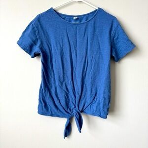 Old Navy‎ Blue Tie Front T-Shirt